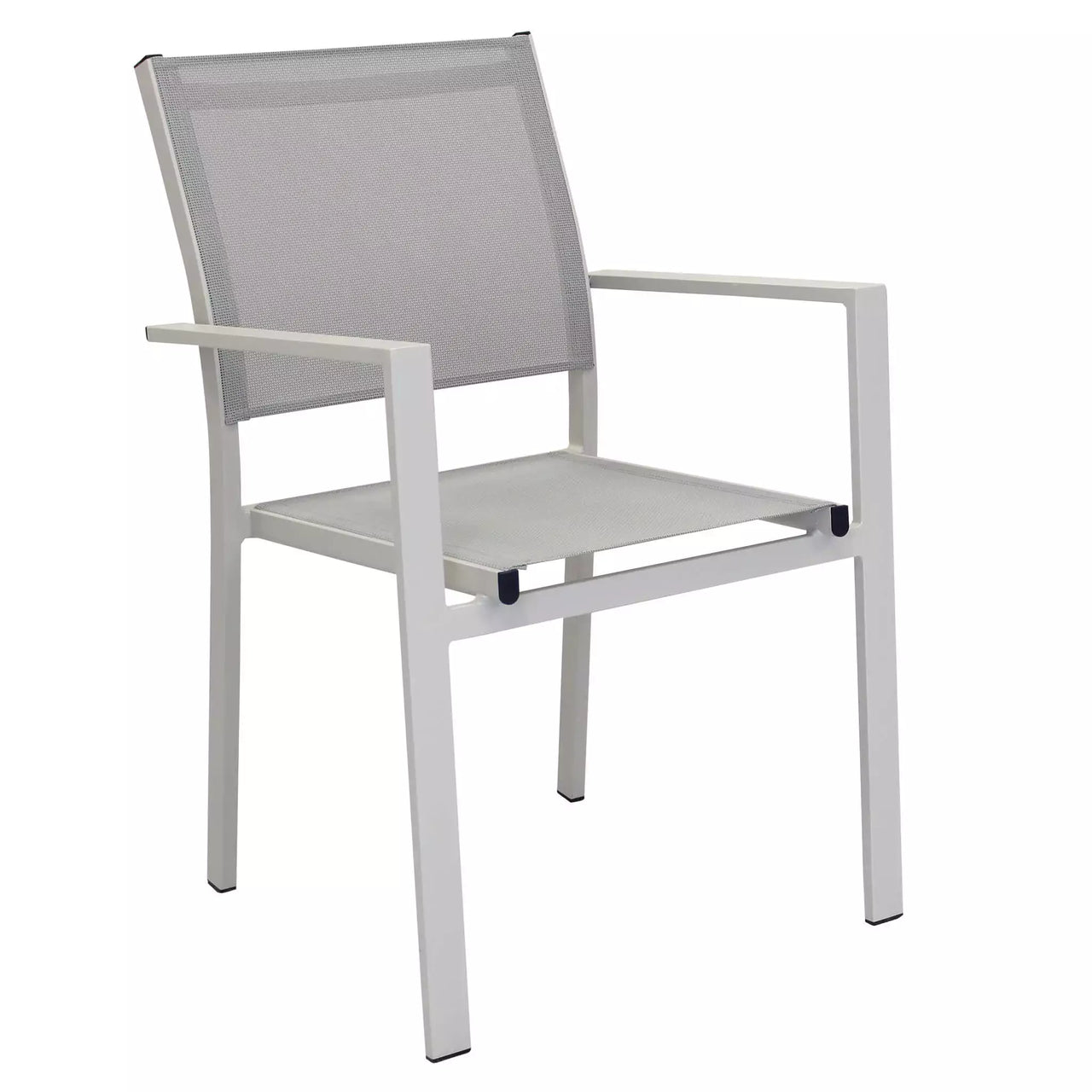 Poltrona Sedia da Giardino Impilabile in Alluminio e Textilene cm.55x58x85h in 4 Colori