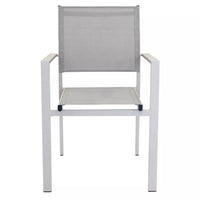 Poltrona Sedia da Giardino Impilabile in Alluminio e Textilene cm.55x58x85h in 4 Colori