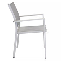 Poltrona Sedia da Giardino Impilabile in Alluminio e Textilene cm.55x58x85h in 4 Colori
