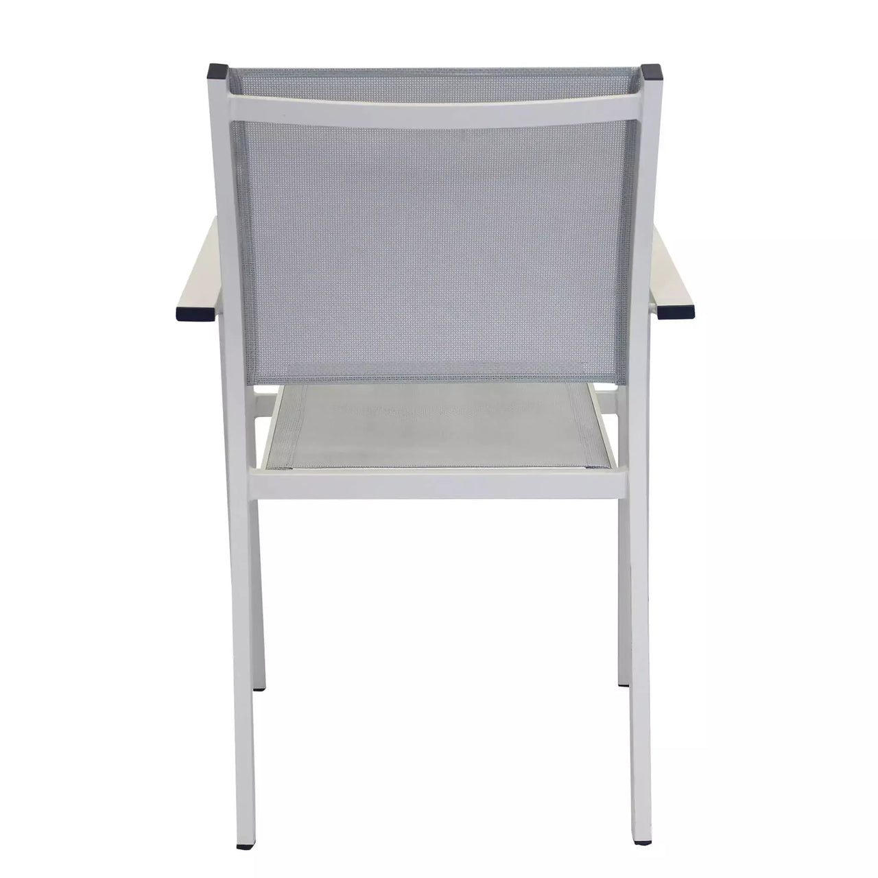 Poltrona Sedia da Giardino Impilabile in Alluminio e Textilene cm.55x58x85h in 4 Colori