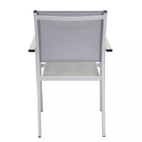 Poltrona Sedia da Giardino Impilabile in Alluminio e Textilene cm.55x58x85h in 4 Colori