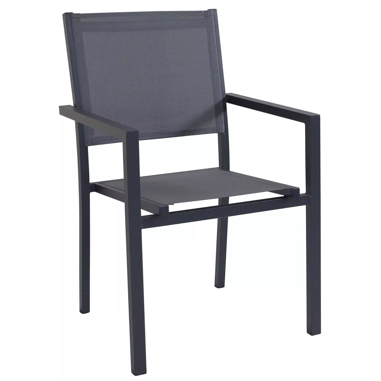 Poltrona Sedia da Giardino Impilabile in Alluminio e Textilene cm.55x58x85h in 4 Colori