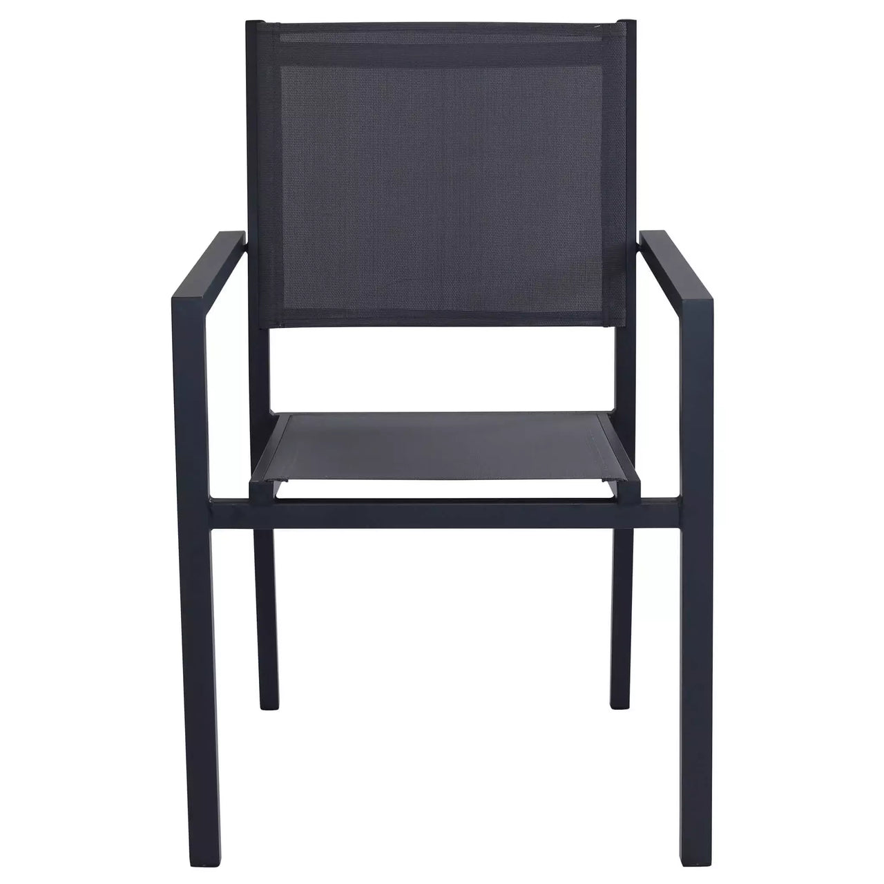 Poltrona Sedia da Giardino Impilabile in Alluminio e Textilene cm.55x58x85h in 4 Colori
