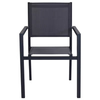 Poltrona Sedia da Giardino Impilabile in Alluminio e Textilene cm.55x58x85h in 4 Colori