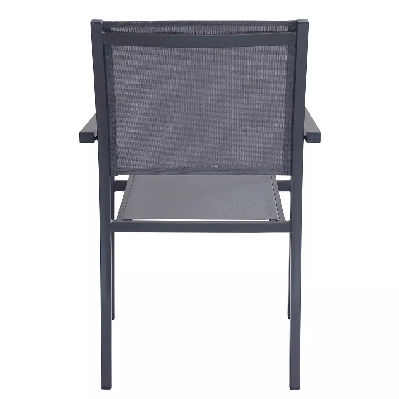 Poltrona Sedia da Giardino Impilabile in Alluminio e Textilene cm.55x58x85h in 4 Colori