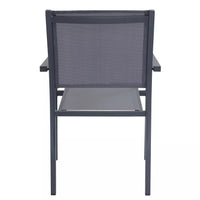 Poltrona Sedia da Giardino Impilabile in Alluminio e Textilene cm.55x58x85h in 4 Colori