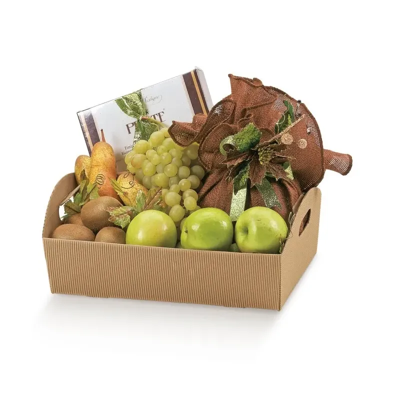 Cesti in Cartoncino Avana, Ideale per composizioni di prodotti