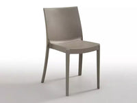 Sedia da Esterno in Polipropilene Impilabile per Giardino Bar Ristorante in 3 Colori cm.47x55x82