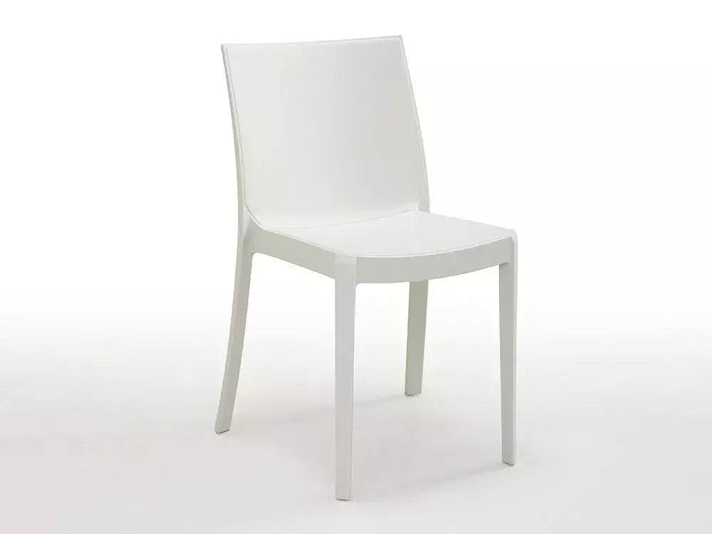 Sedia da Esterno in Polipropilene Impilabile per Giardino Bar Ristorante in 3 Colori cm.47x55x82