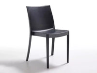 Sedia da Esterno in Polipropilene Impilabile per Giardino Bar Ristorante in 3 Colori cm.47x55x82