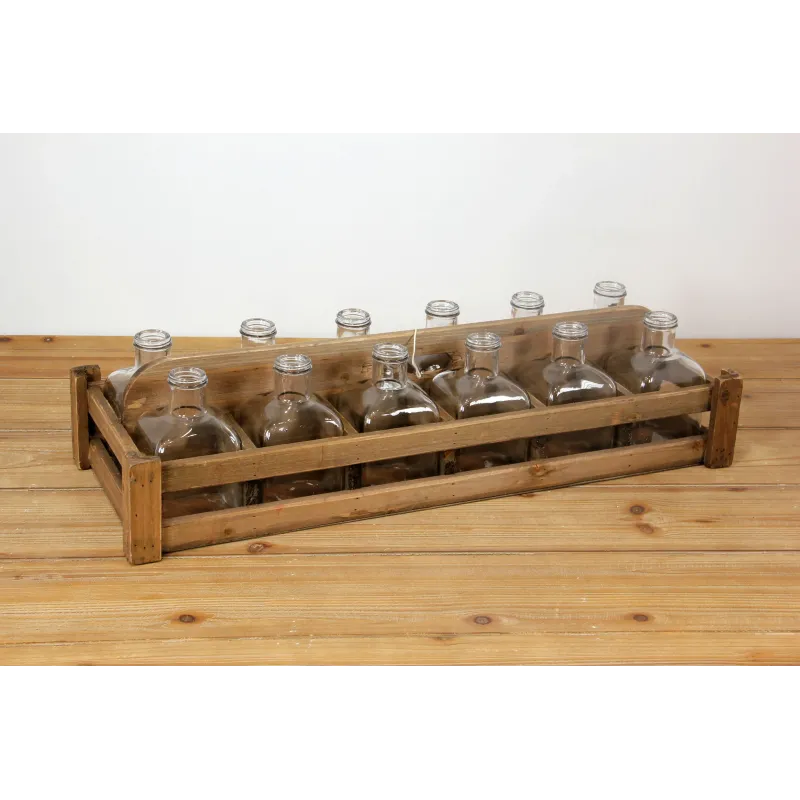 Espositore in Legno con 12 Bottiglie 69 x 25 x 18