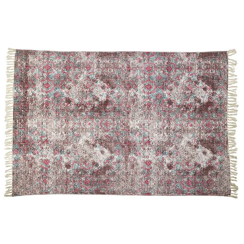 Tappeto Cotone stampato Gibson Rosa blu
