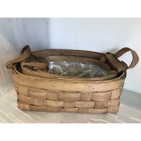 Cesti con manici in Pelle pz.3