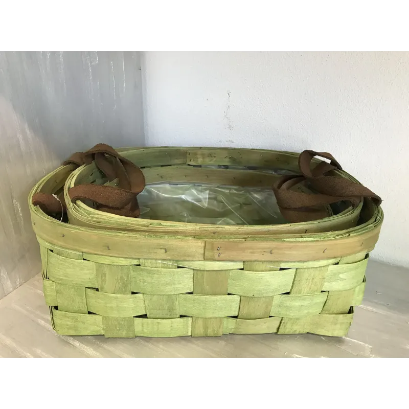 Cesti con manici in Pelle pz.3