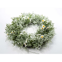 Coroncina Gypsophila con Margherite cm 40