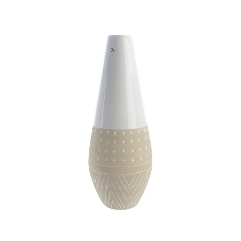Vaso in Ceramica bianco con decorazione