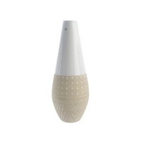 Vaso in Ceramica bianco con decorazione