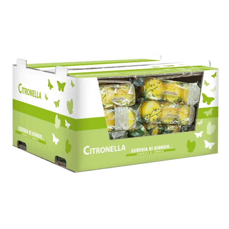 3 Bicchieri di Plastica con cera alla Citronella