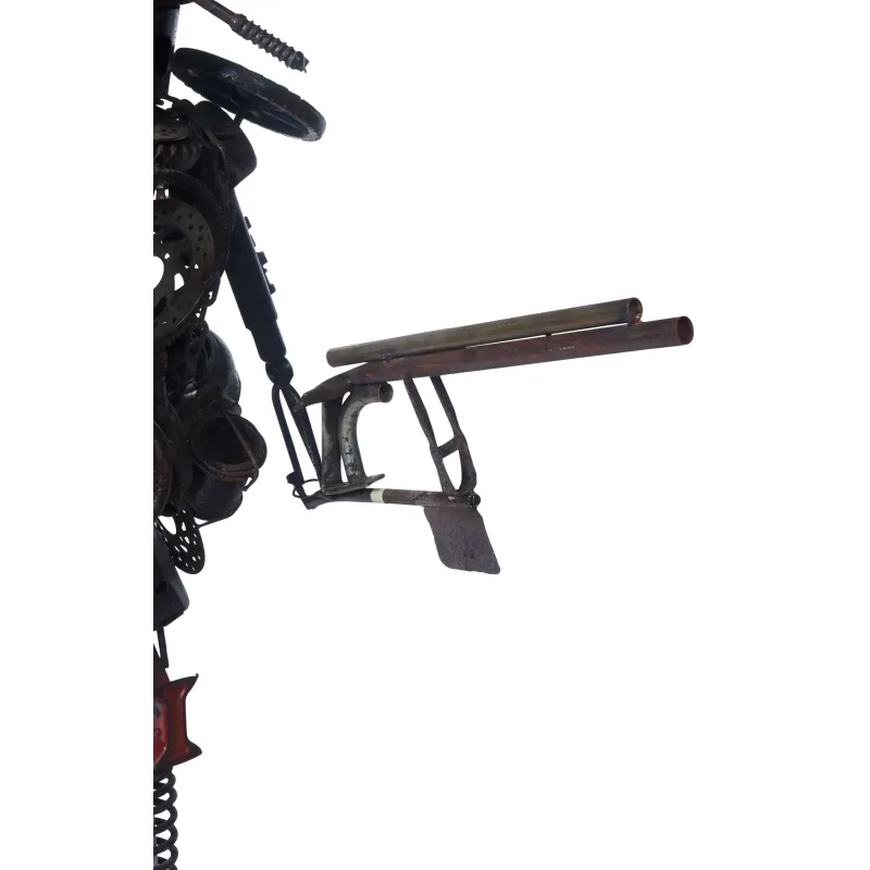 Scultura Robot Operaio in Metallo
