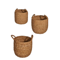 Cesto Naturale con Manici in Tre Misure