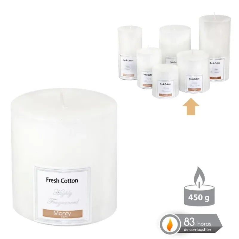 Candela con 8 Profumazioni 9x9 Cm 450 gr