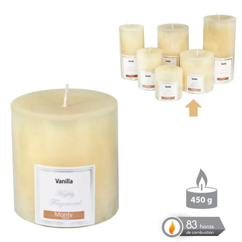 Candela con 8 Profumazioni 9x9 Cm 450 gr