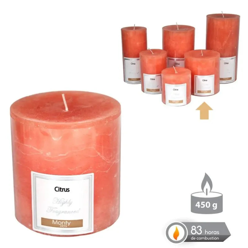 Candela con 8 Profumazioni 9x9 Cm 450 gr