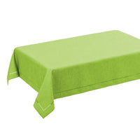 Tovaglia con Ricamo Giornino Fuxia e Verde 150x210 Cm