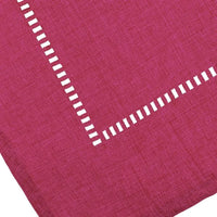 Tovaglia con Ricamo Giornino Fuxia e Verde 150x210 Cm