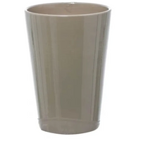 Vaso in Ceramica H 18 Cm Bianco e Beige