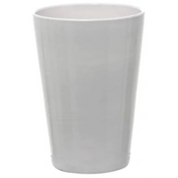 Vaso in Ceramica H 18 Cm Bianco e Beige