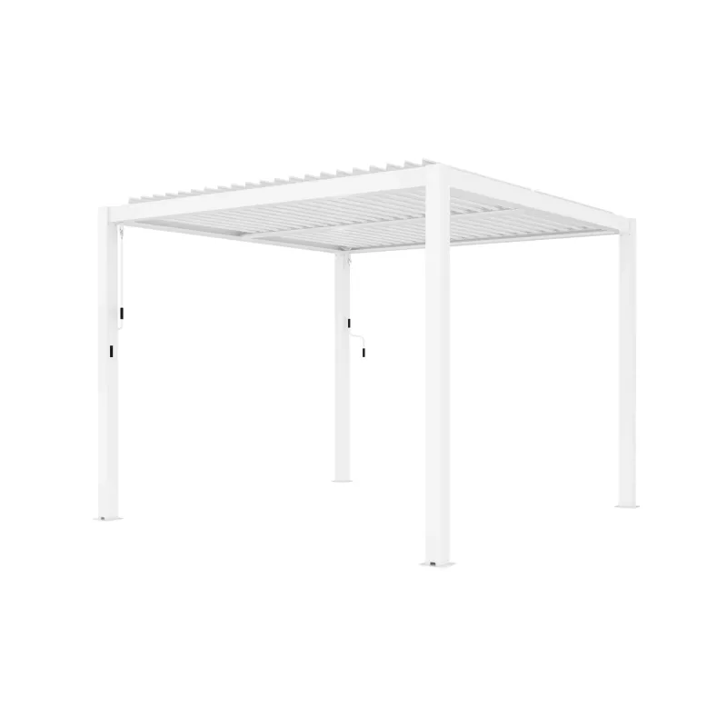 Pergola Bioclimatica Gazebo da Giardino in Alluminio Grigio Scuro Mt. 3x3 e 3x4