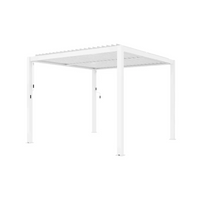 Pergola Bioclimatica Gazebo da Giardino in Alluminio Grigio Scuro Mt. 3x3 e 3x4
