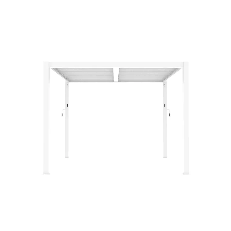 Pergola Bioclimatica Gazebo da Giardino in Alluminio Grigio Scuro Mt. 3x3 e 3x4