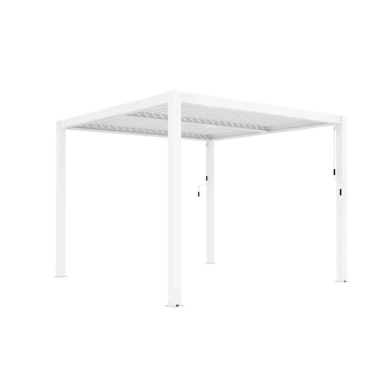Pergola Bioclimatica Gazebo da Giardino in Alluminio Grigio Scuro Mt. 3x3 e 3x4