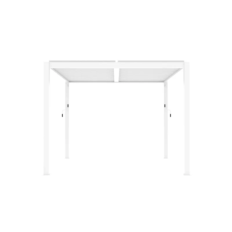 Pergola Bioclimatica Gazebo da Giardino in Alluminio Grigio Scuro Mt. 3x3 e 3x4