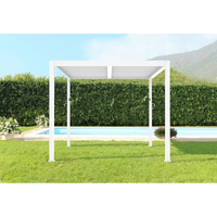 Pergola Bioclimatica Gazebo da Giardino in Alluminio Grigio Scuro Mt. 3x3 e 3x4