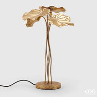 Lampada a Foglie di Ninfea Oro EDG h.73 d.47