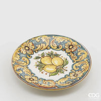 Set Piatto Piano + Fondo con Limoni in Ceramica EDG