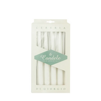 6 Candele Coniche Laccate h.21 cm Vari Colori