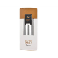 12 Candele Metalliche cm 25