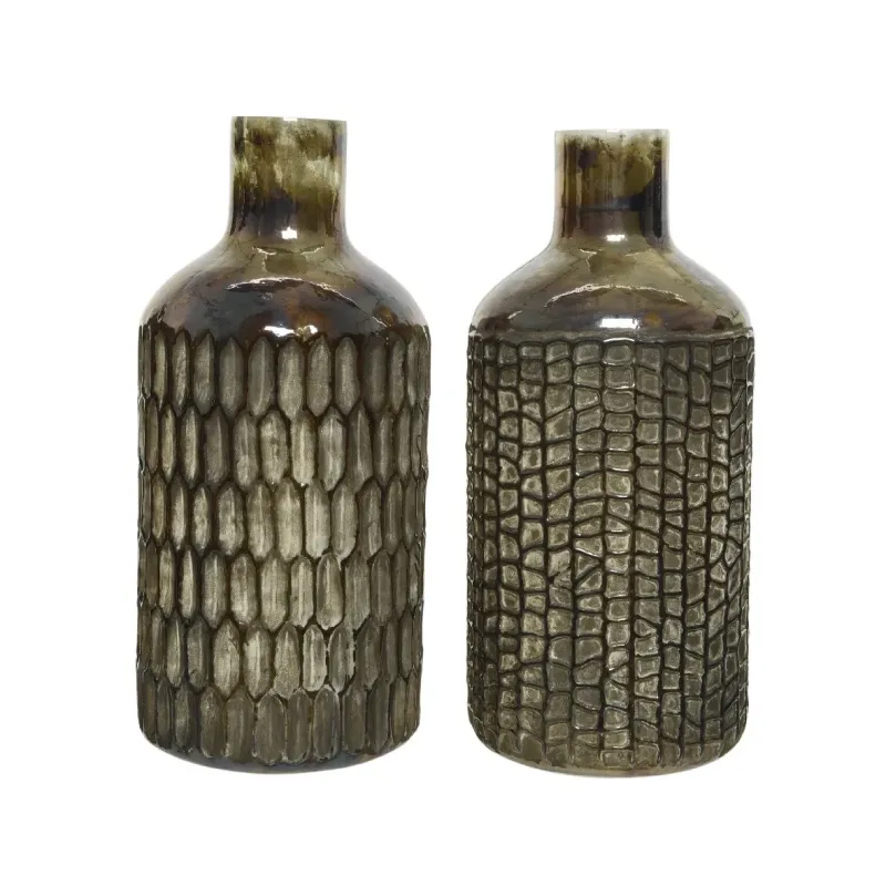 Vaso Marrone Decorato