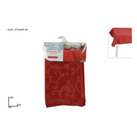 Tovaglia Effetto Jacquard Rossa nelle Due Misure