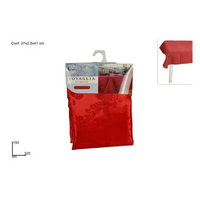 Tovaglia Effetto Jacquard Rossa nelle Due Misure