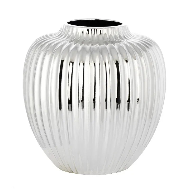 Vaso Stile Anfora Rigato Varie Altezze