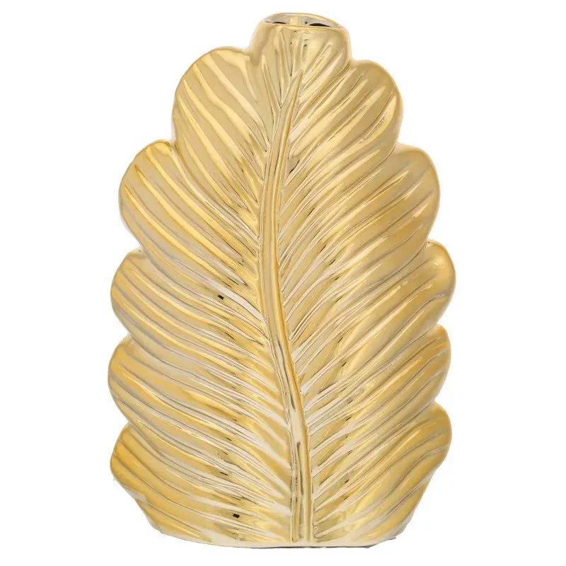 Vaso Diffusore Foglia Ellittica Oro o Argento h 19