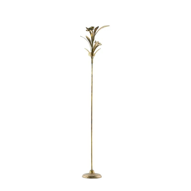 Candelabro Stelo Ines in Metallo Oro Due Misure
