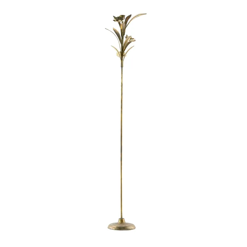 Candelabro Stelo Ines in Metallo Oro Due Misure