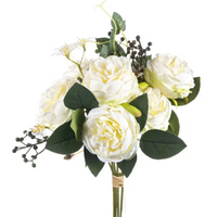 Bouquet Peonie cm 20 Vari Colori