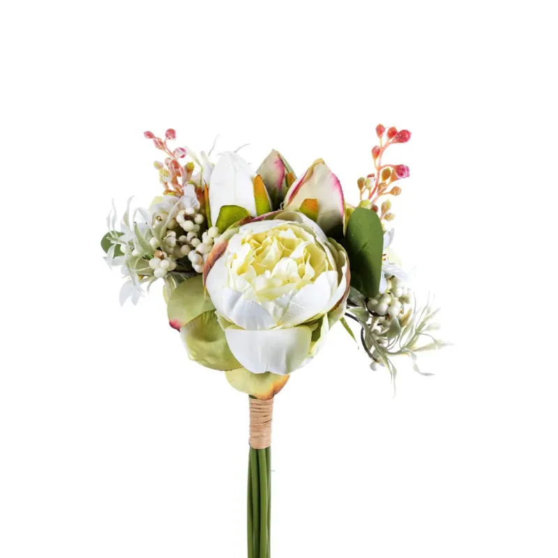 Bouquet Peonie e Infiorescenze cm 36 Vari Colori